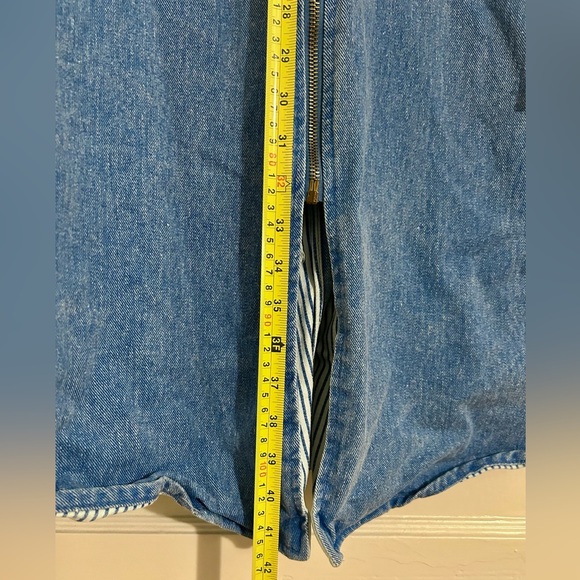 Vintage 1980’s Denim OSFA Zippered Poncho made in USA - Picture 7 of 12